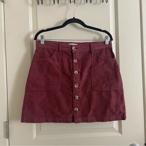 Kenzie Jeans maroon corduroy skirt